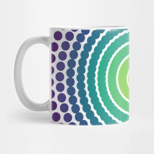 Single Spiral Viridis Galaxy | Dark Peacock Yellow Green Blue Mug